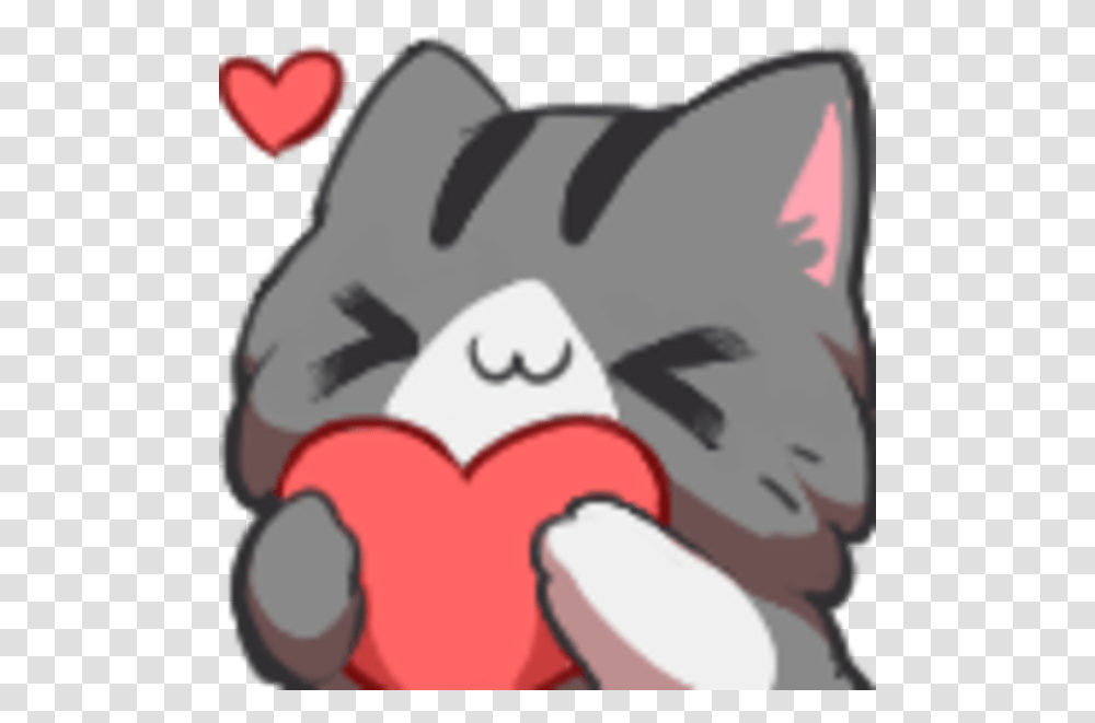 Neko Twitch Emotes Image Cat With Heart Emote, Cushion, Angry Birds, Pillow Transparent Png
