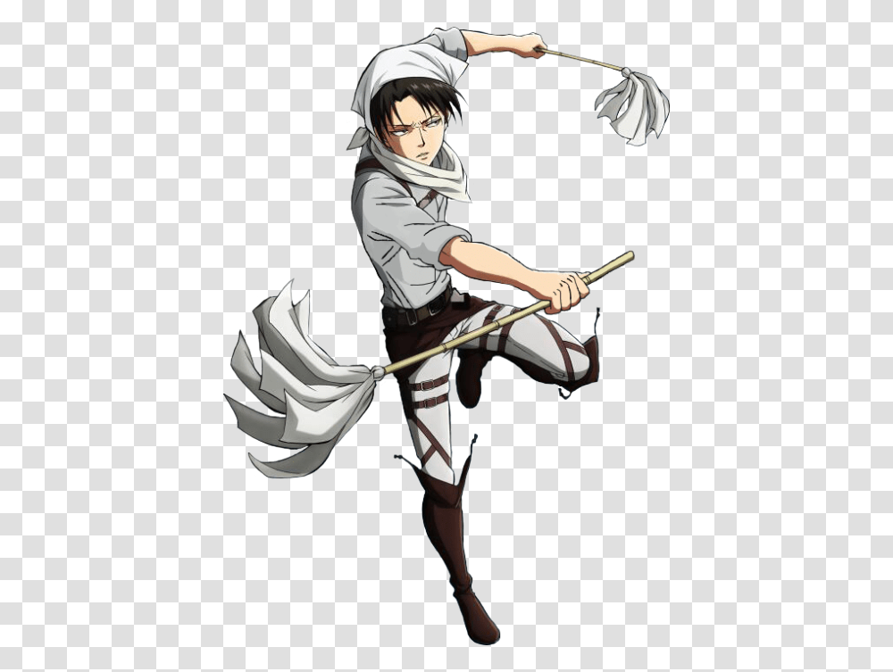 Nekoerenjaeger Levi Cleaning Your Blog Picture, Person, Human, Comics, Book Transparent Png