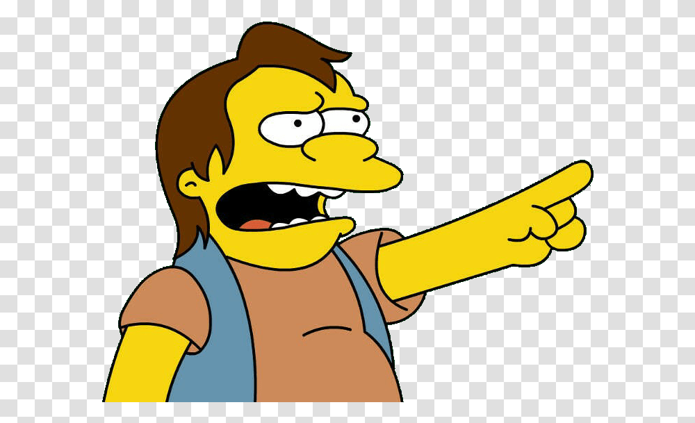 Nelson Hahaha Simpson Lucianoballack Simpsons Nelson Haha, Eating, Food, Face, Mouth Transparent Png