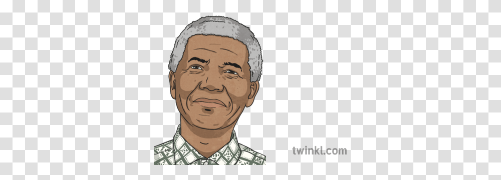 Nelson Mandela 1 Illustration Gentleman, Face, Person, Human, Head Transparent Png