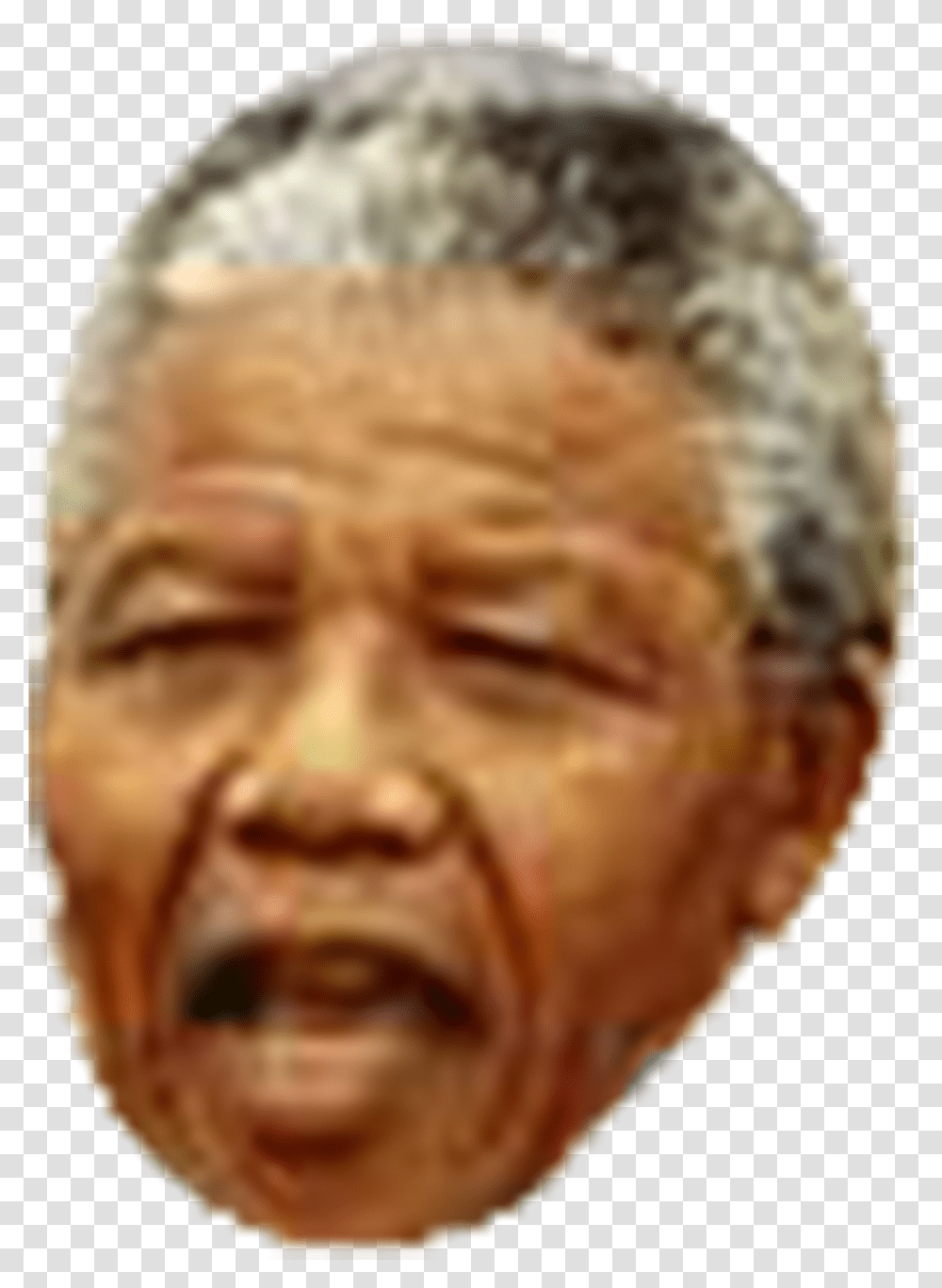 Nelson Mandela A People Struggle To Nelson Mandela Face No Background, Head, Person, Senior Citizen, Laughing Transparent Png