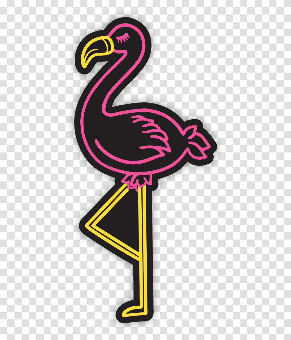 Nen Sticker, Flamingo, Bird, Animal Transparent Png