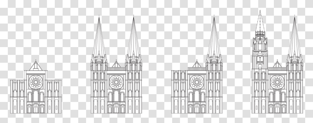 Neo Gothic Architecture Sketches, Building, Cathedral, Church, Spire Transparent Png