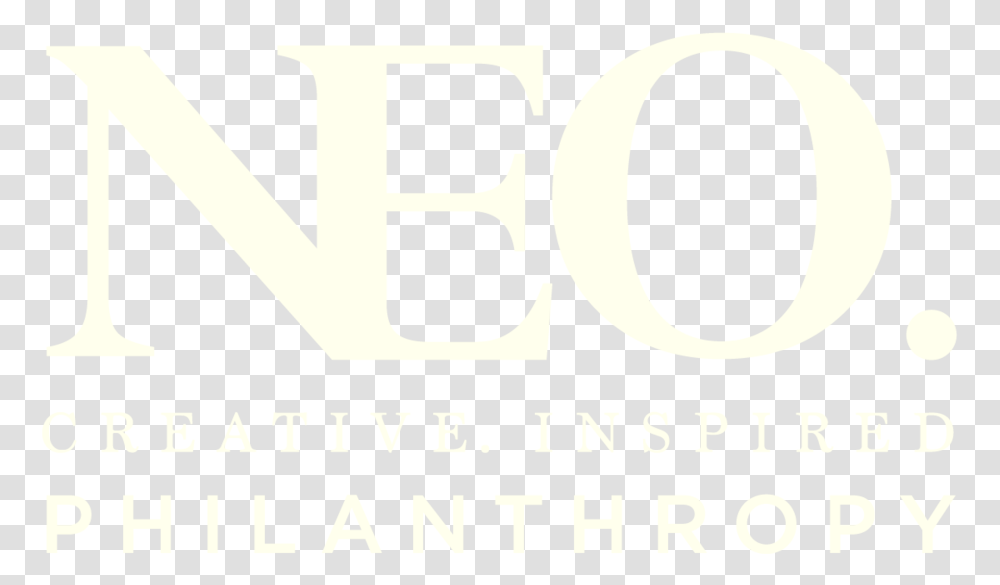 Neo Philanthropy Logo White Graphic Design, Label, Word, Alphabet Transparent Png