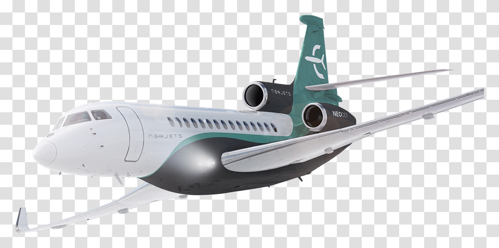 Neojets Falcon 8x Business Jet, Airplane, Aircraft, Vehicle, Transportation Transparent Png