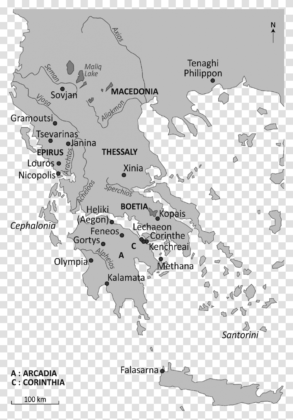 Neolithic Sites In Greece, Map, Diagram, Poster, Advertisement Transparent Png