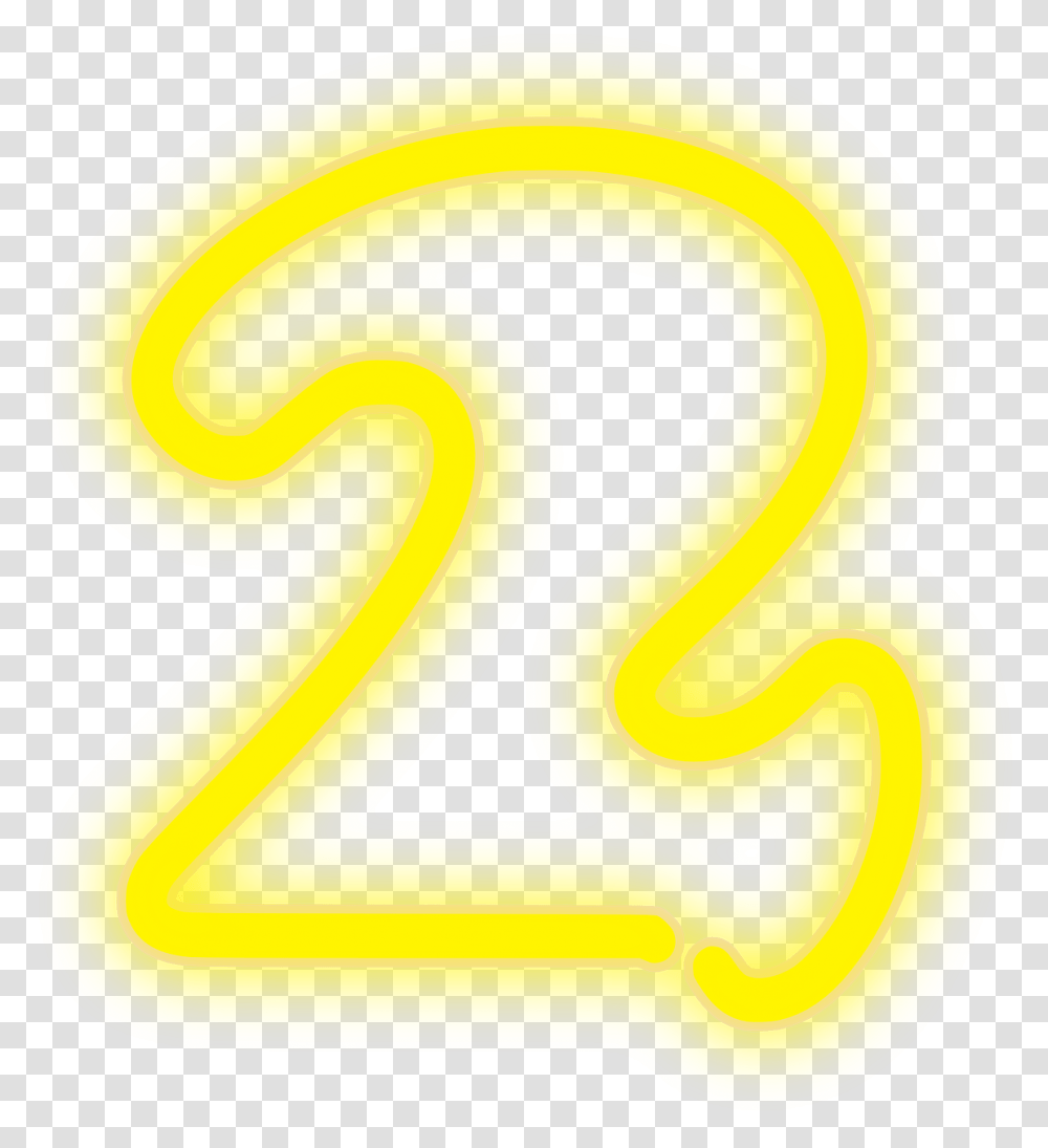 Neon 2 Lights Neon Number 2, Text, Symbol, Food Transparent Png