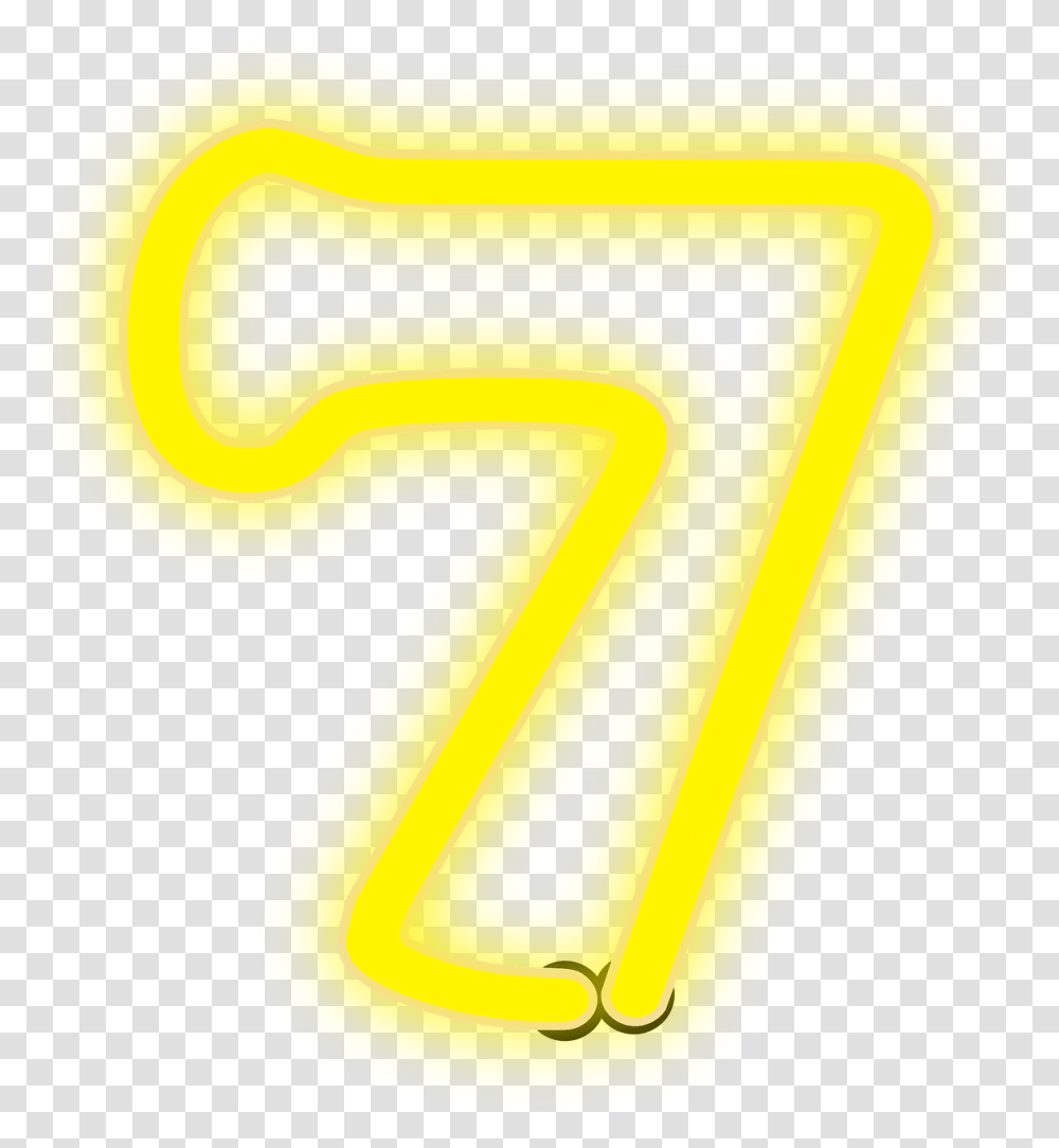Neon 7 Lights 7 Neon Light, Number, Symbol, Text, Label Transparent Png