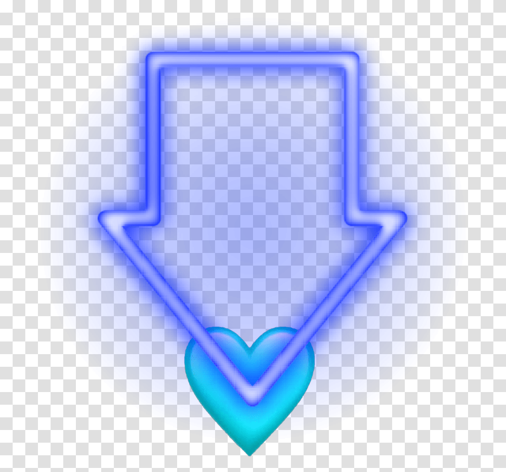 Neon Arrow Heart, Light, Logo, Trademark Transparent Png