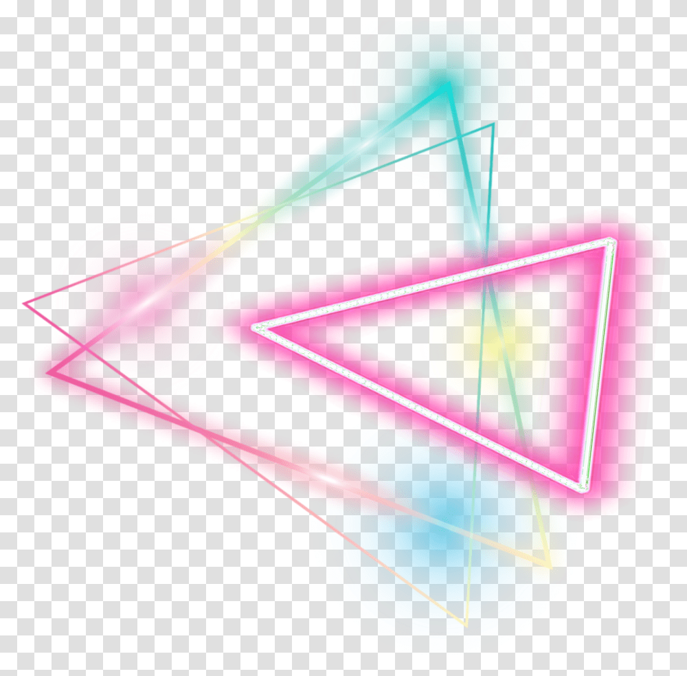 Neon Arrow Neon Geomatric Colorful Sticker Triangle Neon, Network Transparent Png