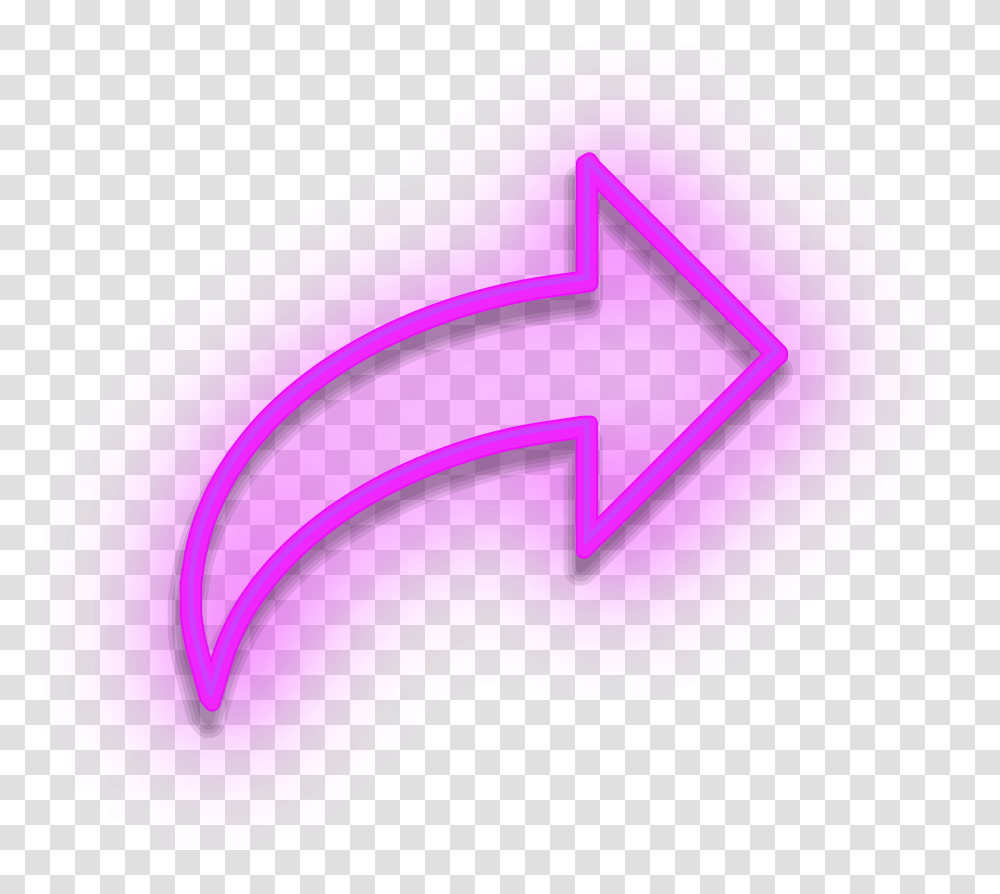 Neon Arrow, Logo, Trademark Transparent Png