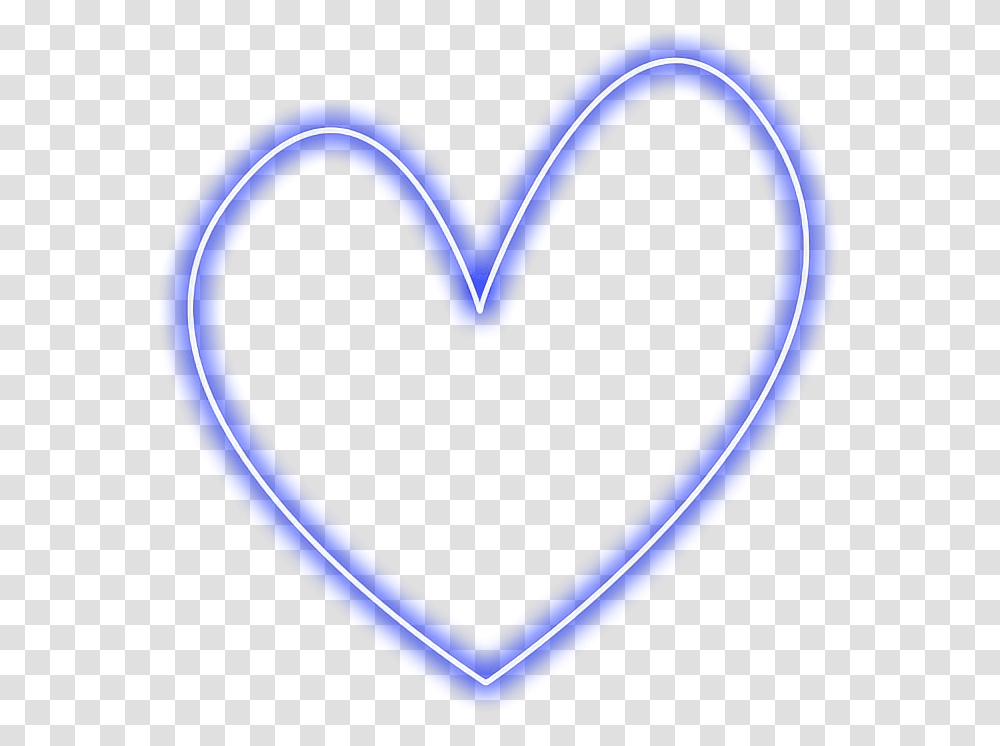 Neon Blue Heart Overlay Aesthetic Broken Heart Blue, Light Transparent Png