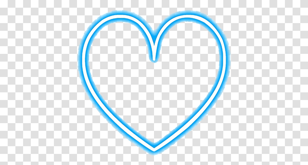 Neon Blue Heart Sticker Girly, Rug,  Transparent Png