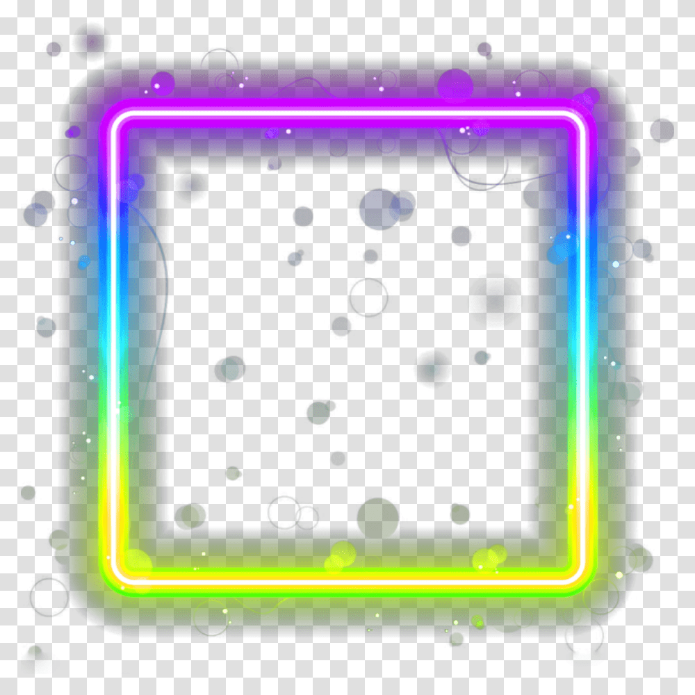 Neon Border Neon Lights Border, Mobile Phone, Electronics, Cell Phone, Clock Transparent Png