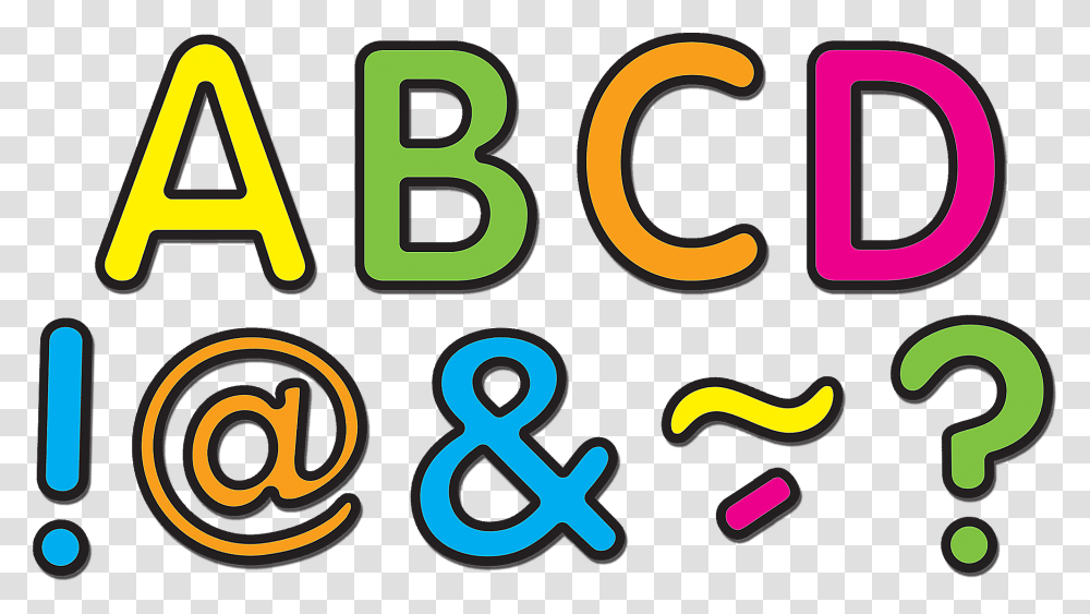 Neon Brights Classic, Alphabet, Number Transparent Png