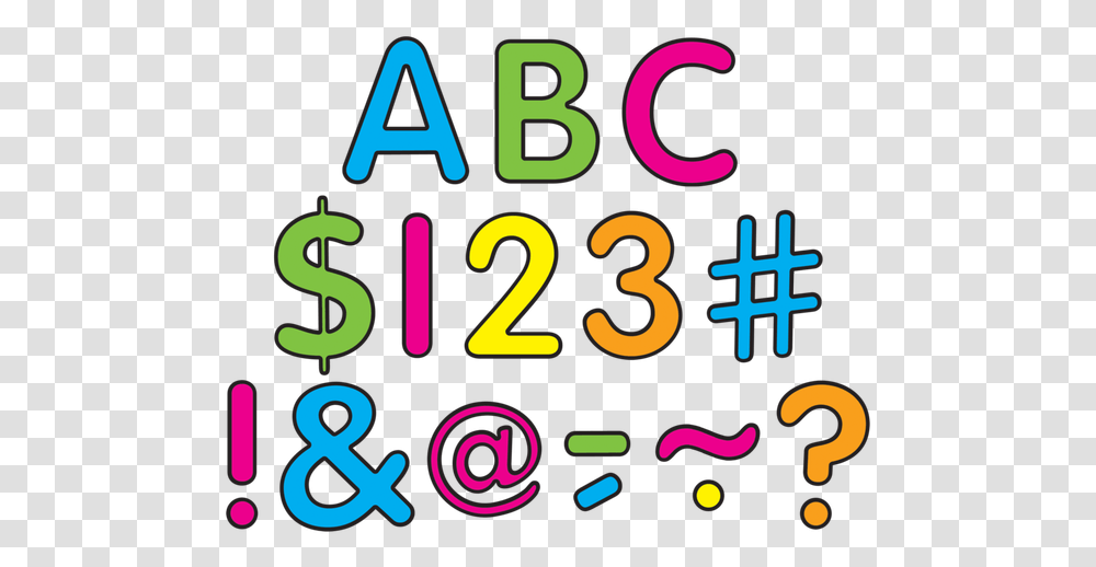 Neon Brights Classic, Alphabet, Number Transparent Png