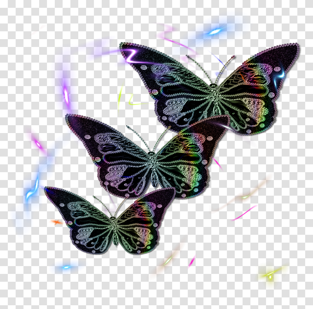 Neon Butterfly Clip Art With Fantasy Glow By Jssanda Clip Art, Purple, Glass, Light, Ornament Transparent Png