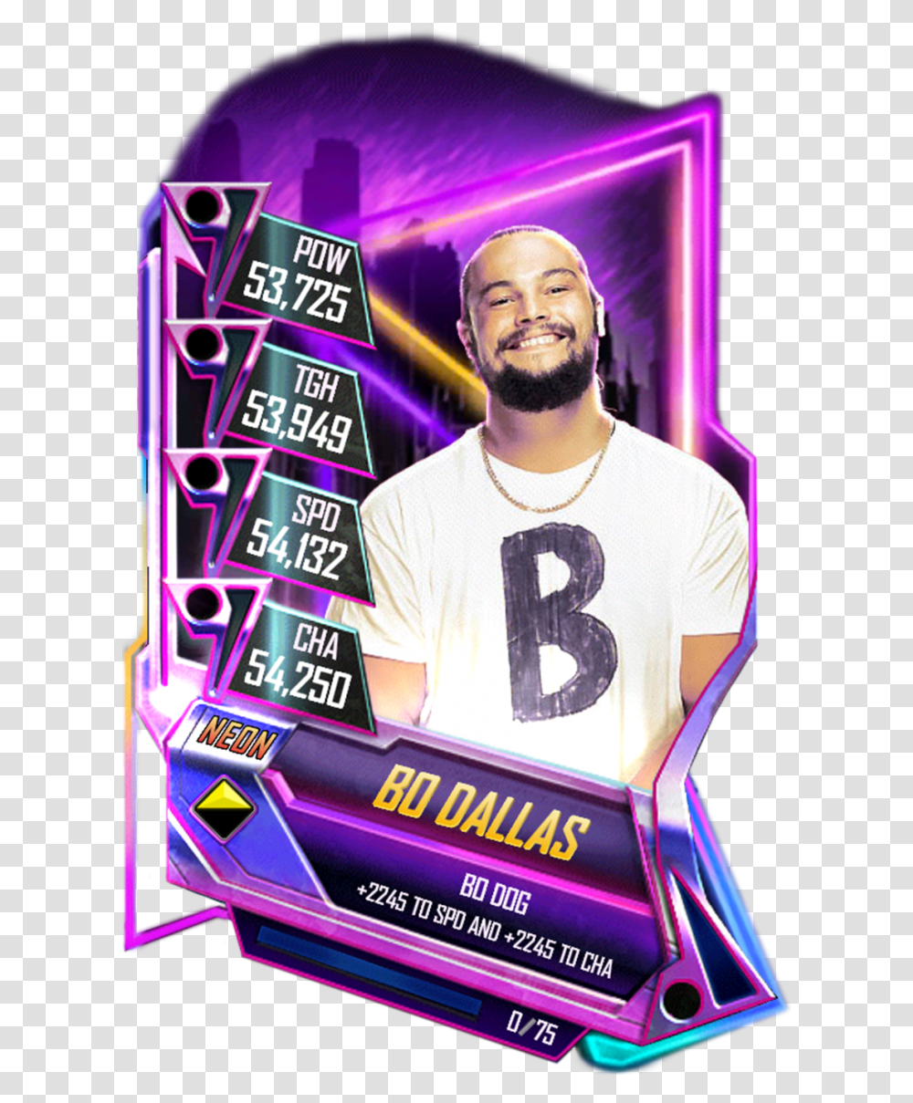 Neon Card Wwe Supercard Download Wwe Supercard Neon Pro, Person, Human, Poster, Advertisement Transparent Png