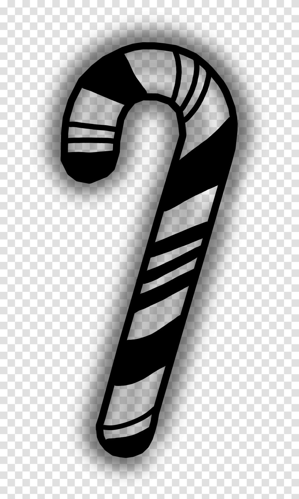 Neon Christmas Candy Candycane Decoration Black Candy Cane, Gray Transparent Png