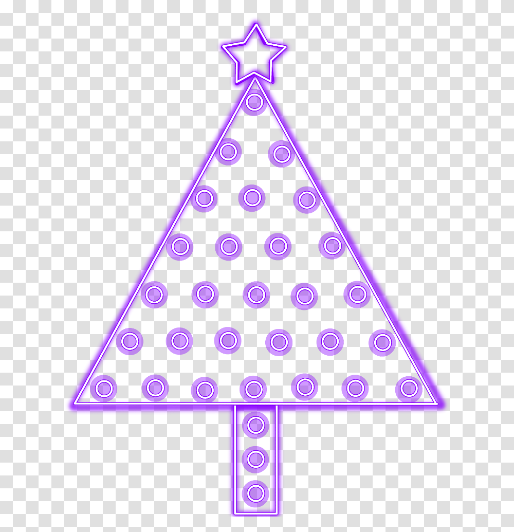 Neon Christmastree Triangle Christmas Tree Freetoedit Circle, Ornament, Plant Transparent Png