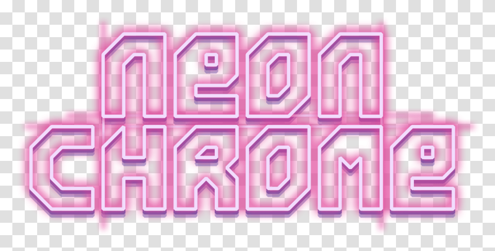 Neon Chrome Logo Neon Chrome Logo, Purple, Scoreboard, Pac Man Transparent Png
