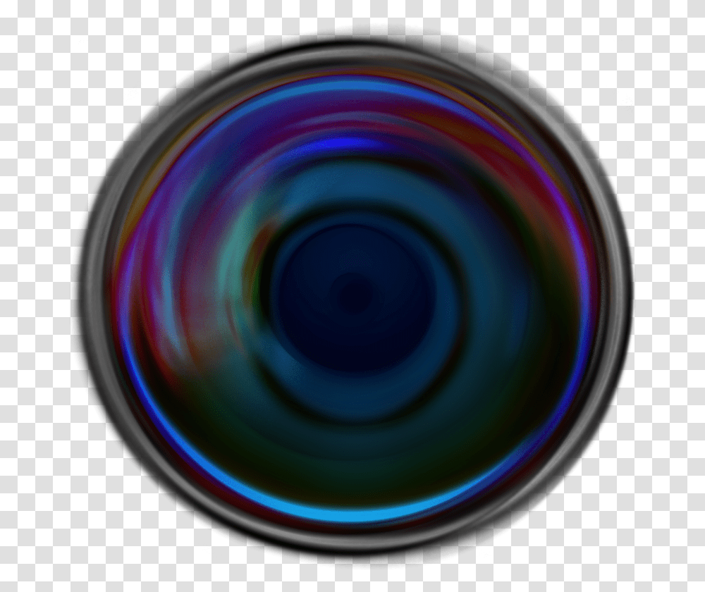 Neon Circle Color Gradient, Camera Lens, Electronics Transparent Png