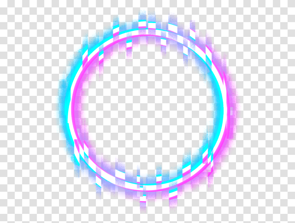 Neon Circle Glitch, Light, Lighting, LED Transparent Png