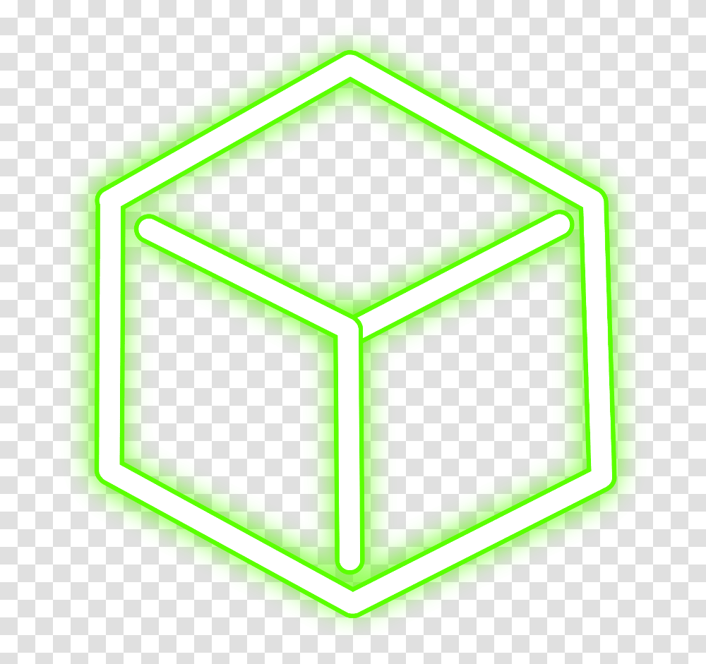 Neon Cube Freetoedit Square Green Glow Light Java Microservices Martin Fowler, Rubix Cube, Mailbox, Letterbox, Triangle Transparent Png