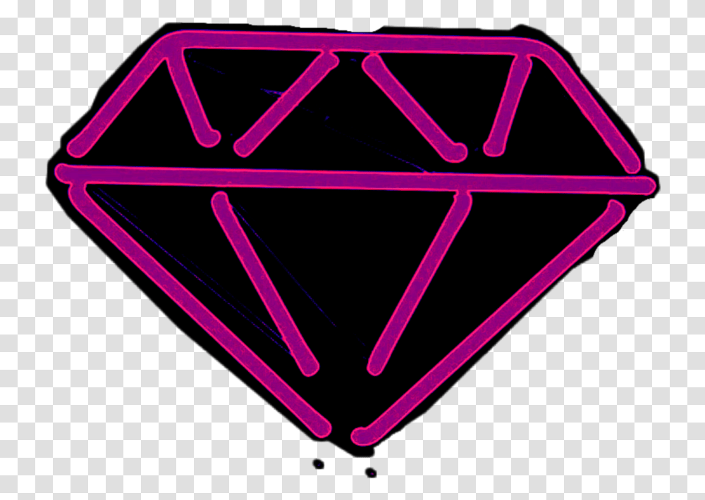 Neon Diamond Neonoutlines Neonlights Triangle, Label, Star Symbol, Jewelry Transparent Png