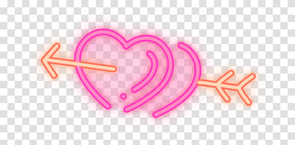 Neon Effect Heart Glowing Hearts, Purple, Food, Candy, Tissue Transparent Png