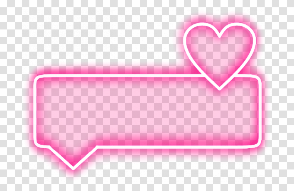 Neon Effect Heart Glowing Neon Pink Heart, First Aid, Text, Label, Weapon Transparent Png