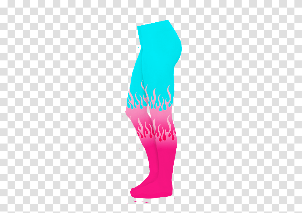 Neon Flame Tights Sock, Light Transparent Png