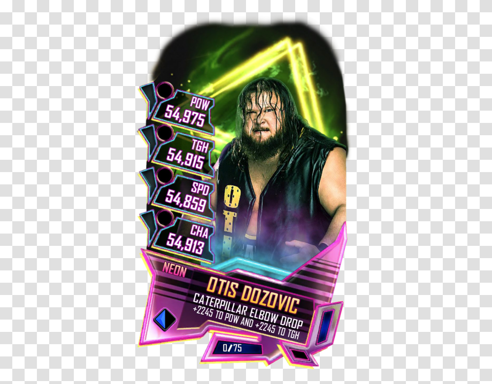 Neon Fusion Wwe Supercard, Person, Poster, Advertisement, Flyer Transparent Png