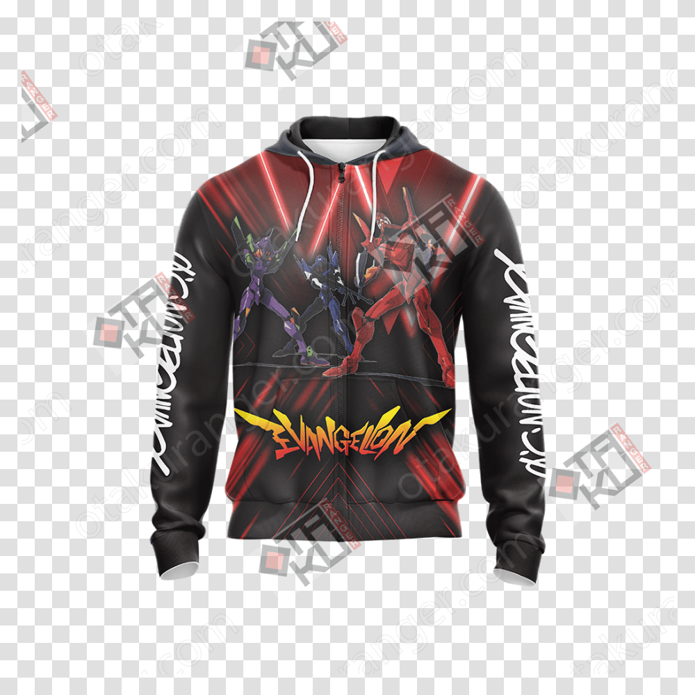 Neon Genesis Evangelion Eva Unisex Zip Up Hoodie Jacket Portable Network Graphics, Clothing, Apparel, Sleeve, Long Sleeve Transparent Png