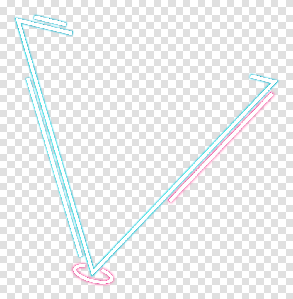 Neon Glow Effect Neoneffect Border Triangleart, Alphabet, Wand Transparent Png