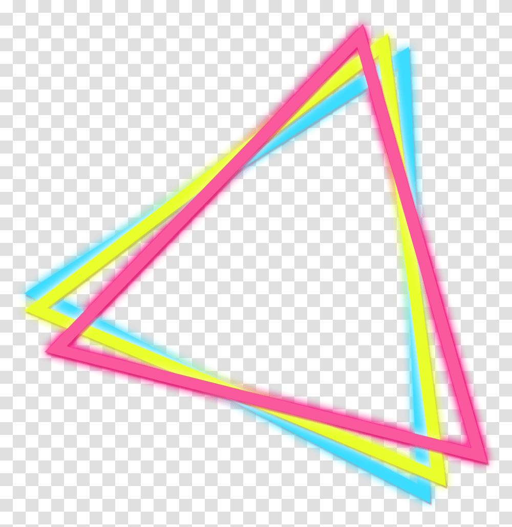 Neon Glow Effect Neoneffect Border Triangleart Triangle, Hanger Transparent Png