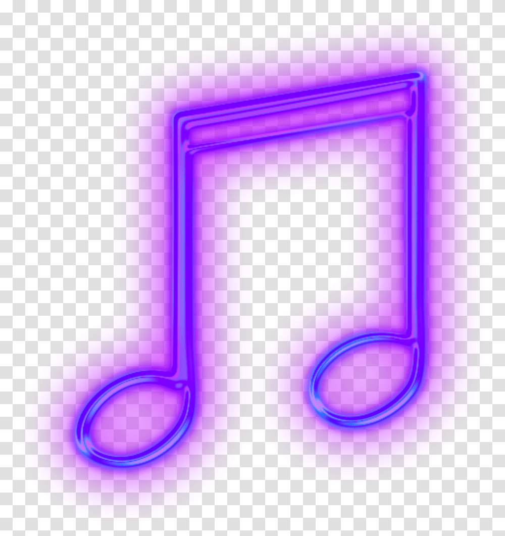 Neon Glow Music Note Glow, Mailbox, Letterbox, Purple Transparent Png