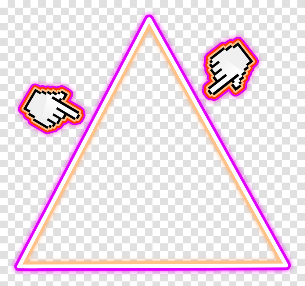 Neon Glow Triangle Purple Freetoedit Geometric Triangle, Mobile Phone, Electronics, Cell Phone, Label Transparent Png