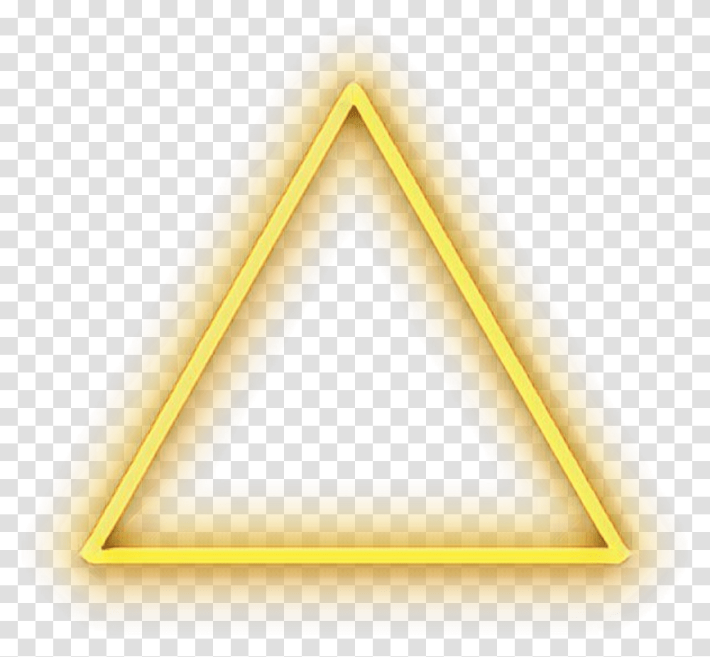 Neon Gold Triangle Background, Tent Transparent Png