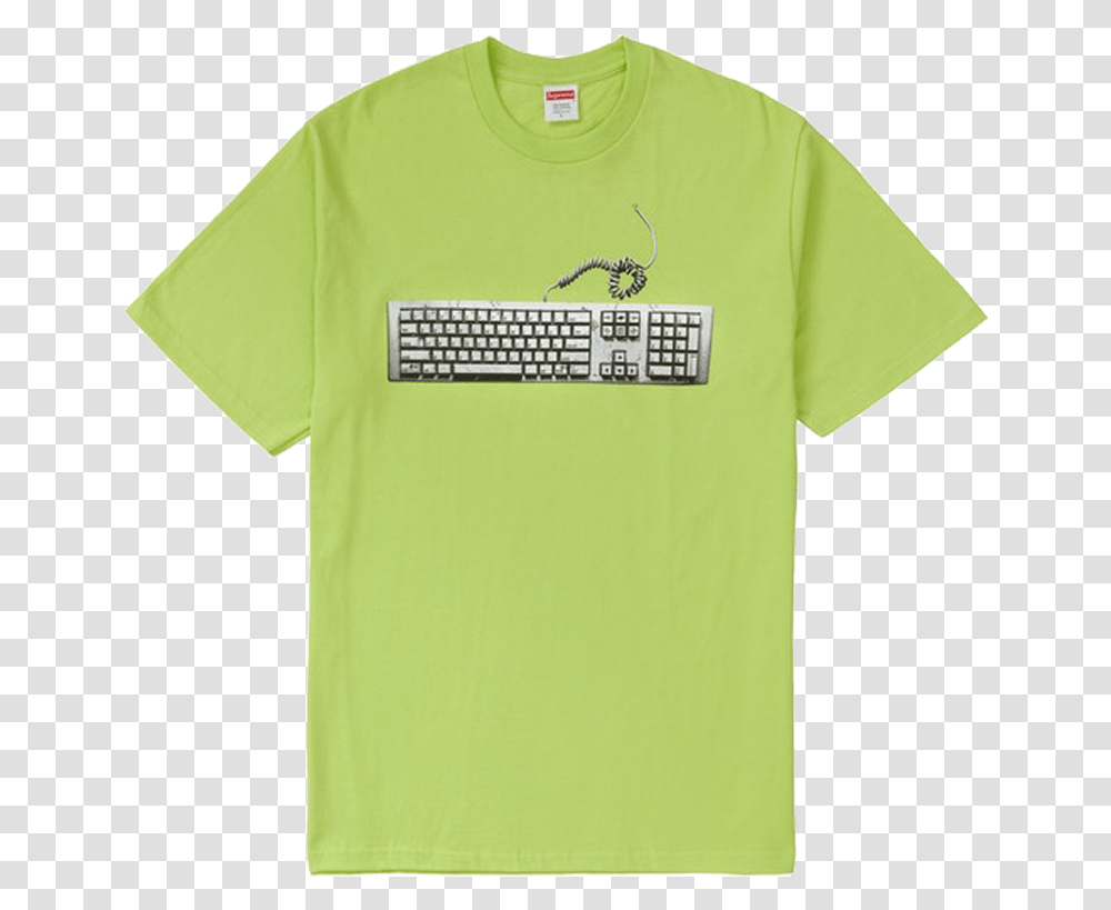 Neon Green Supreme Wallpaper Short Sleeve, Clothing, Apparel, T-Shirt Transparent Png