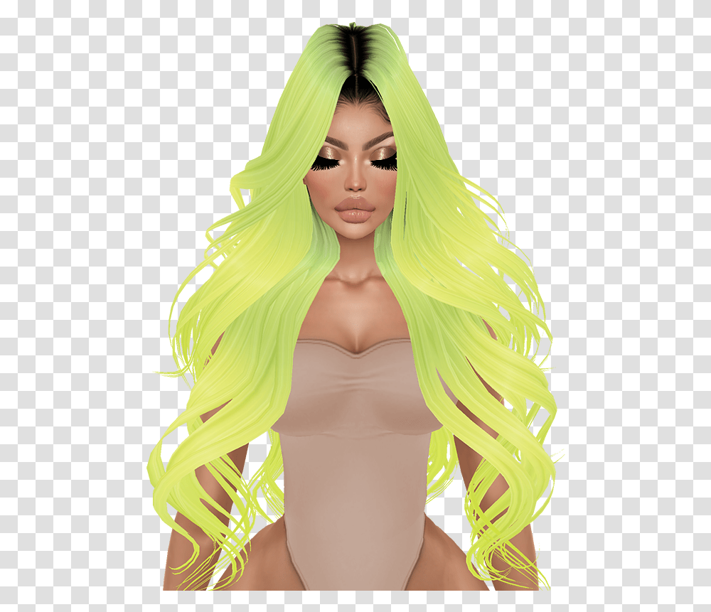 Neon Hair Texture Hair, Wig, Doll, Toy, Person Transparent Png