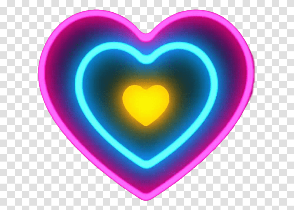 Neon Heart Background Heart, Light, Disk Transparent Png