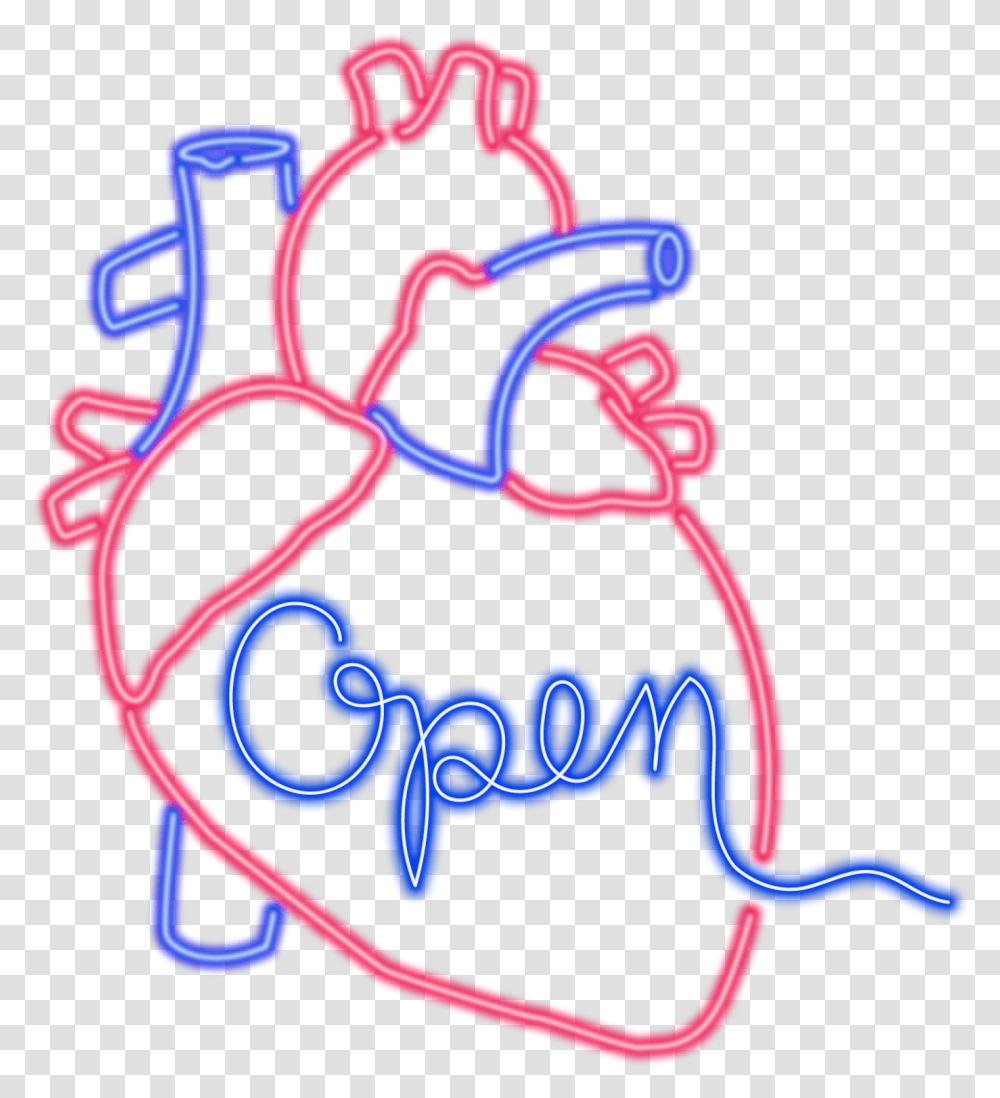 Neon Heart Ischemic Heart Disease Icon, Light, Dynamite, Bomb, Weapon Transparent Png