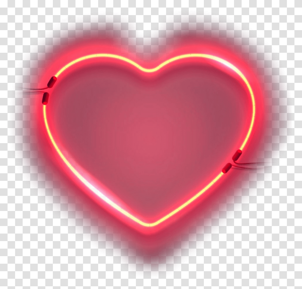 Neon Heart, Light, Balloon Transparent Png