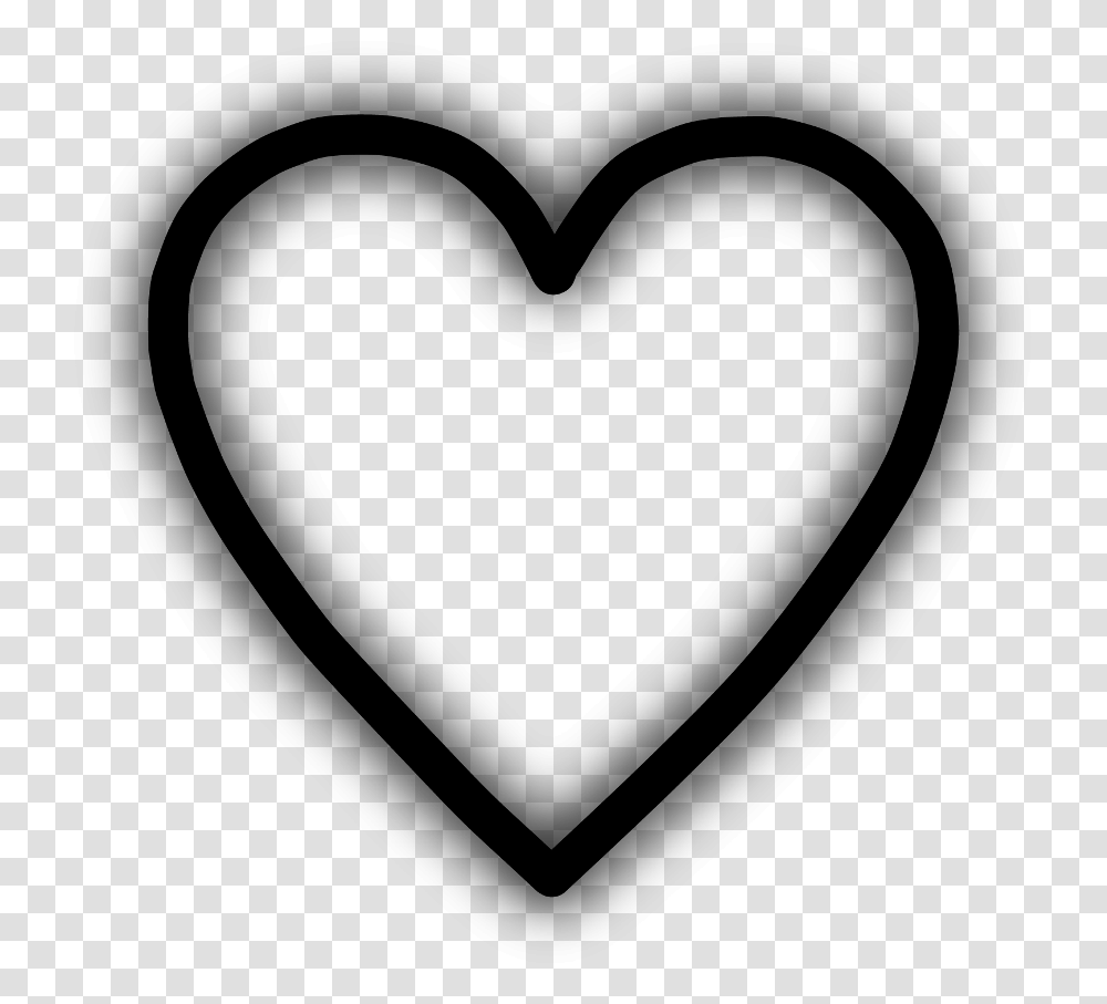 Neon Heart Love Freetoedit Black Mimi White Neon Heart, Gray Transparent Png