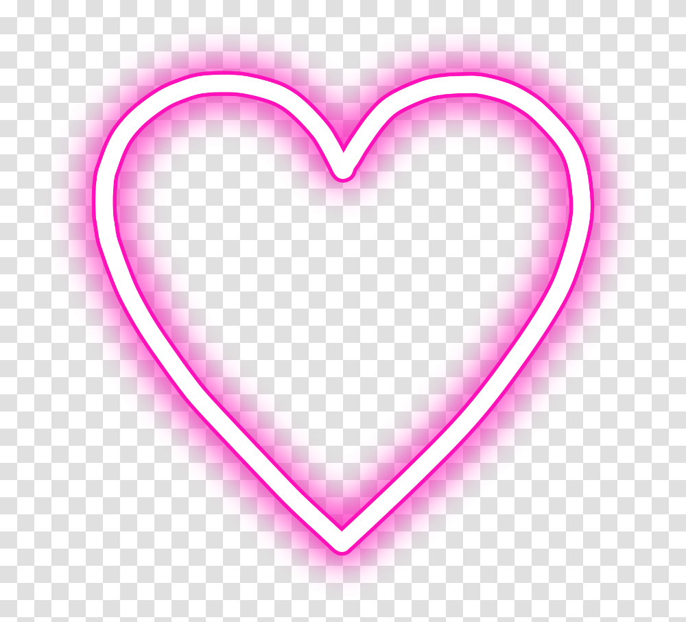 Neon Heart Love Freetoedit Pink Mimi Heart, Light, Rug, Purple Transparent Png
