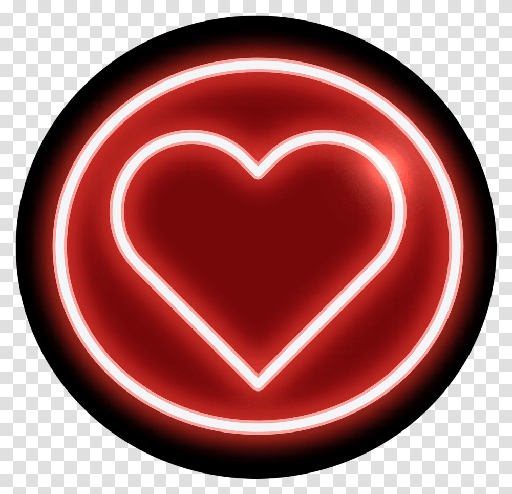 Neon Heart Pic Red Heart Emoji, Light, Ketchup, Food Transparent Png