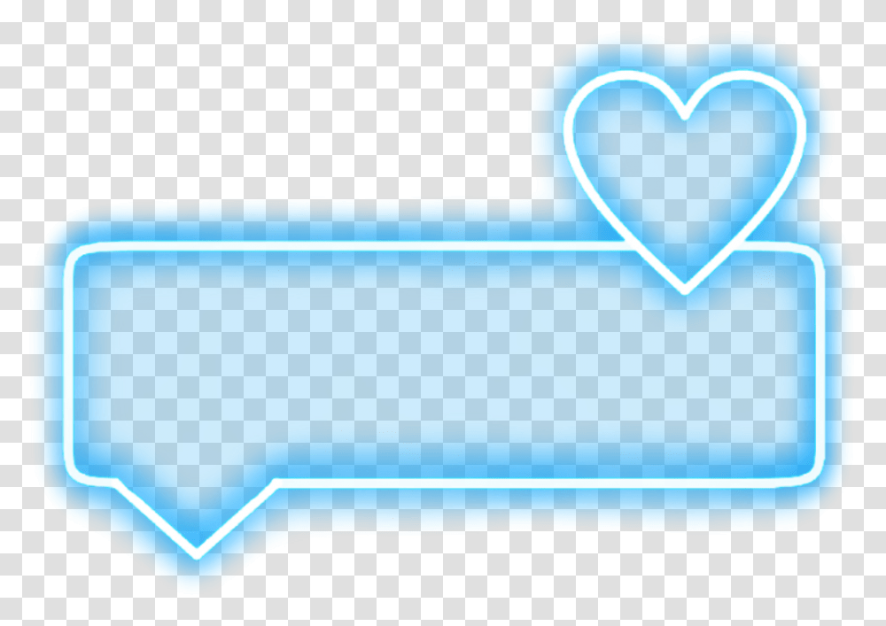 Neon Heart Rectangle Blue Bubble Text Word Frame Neon Pink Heart, LCD Screen, Electronics, Interior Design, Indoors Transparent Png