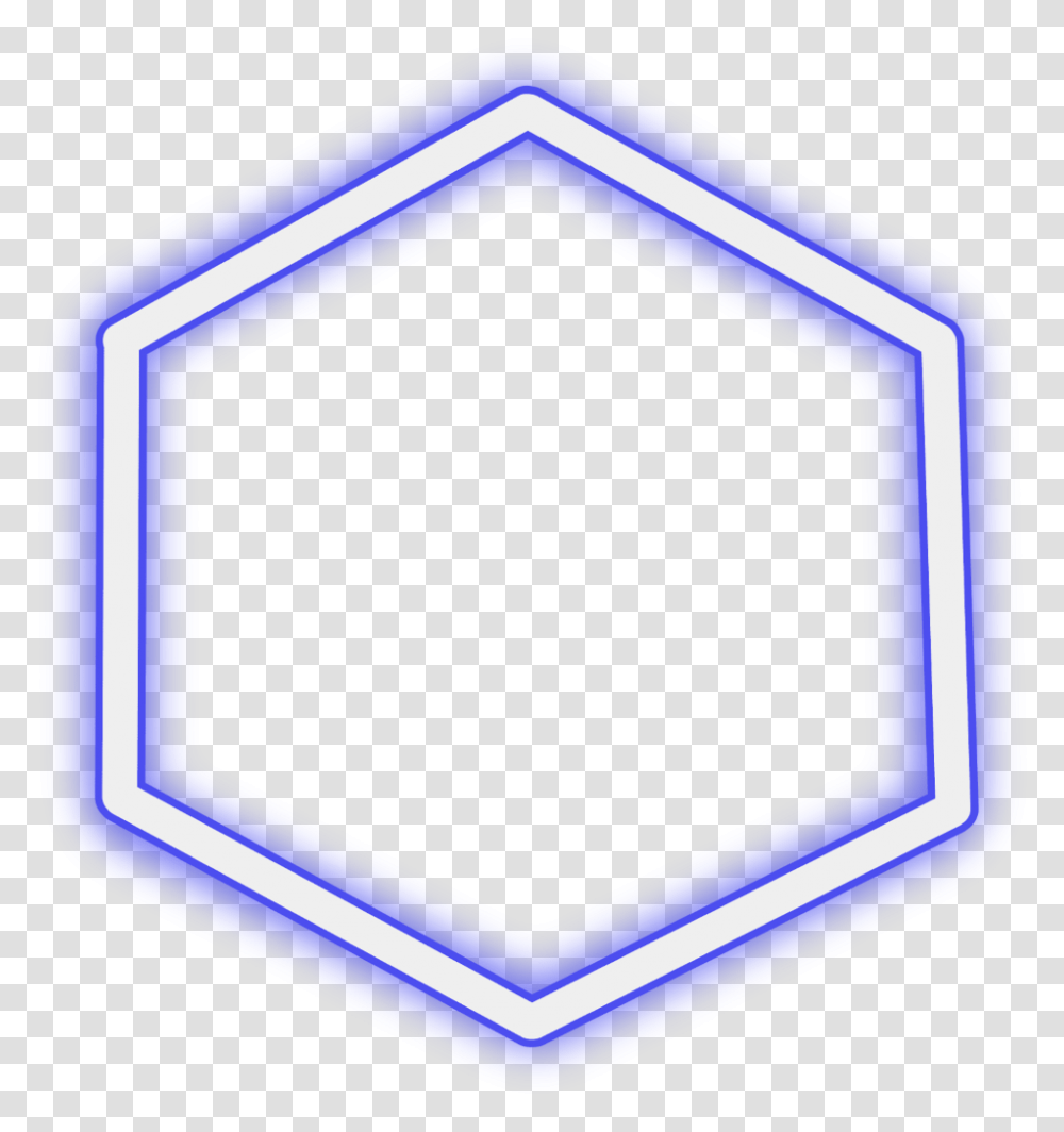 Neon Hexagon Blue Roundfreetoedit Circle Geometric Octagram, Label, Monitor, Electronics Transparent Png