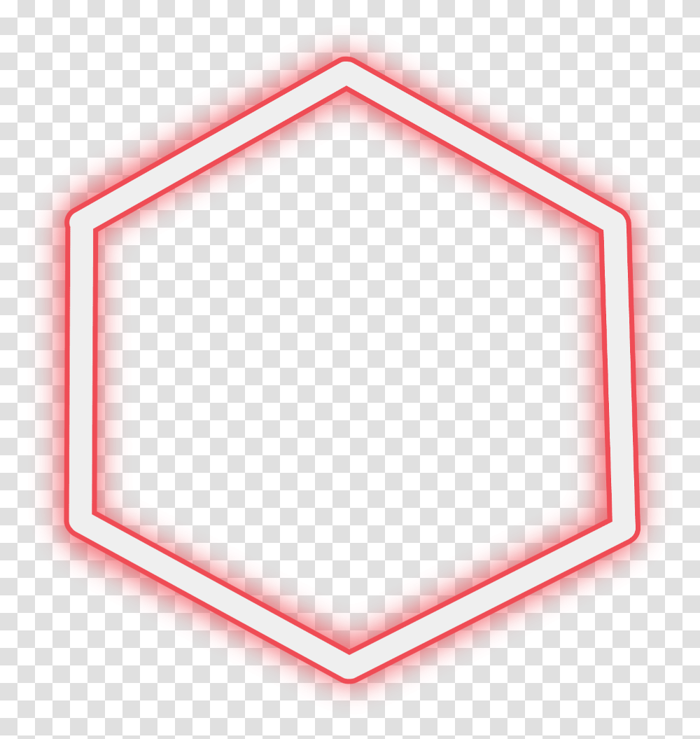 Neon Hexagon Red Roundfreetoedit Circle Geometric Heart, Label, Mailbox, Letterbox Transparent Png